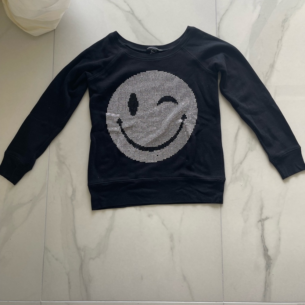 Sweater with smiley face